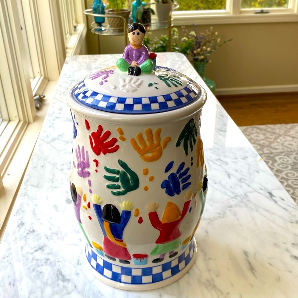 Save the Children • Cookie Jar • Hand Painted • Ceramic